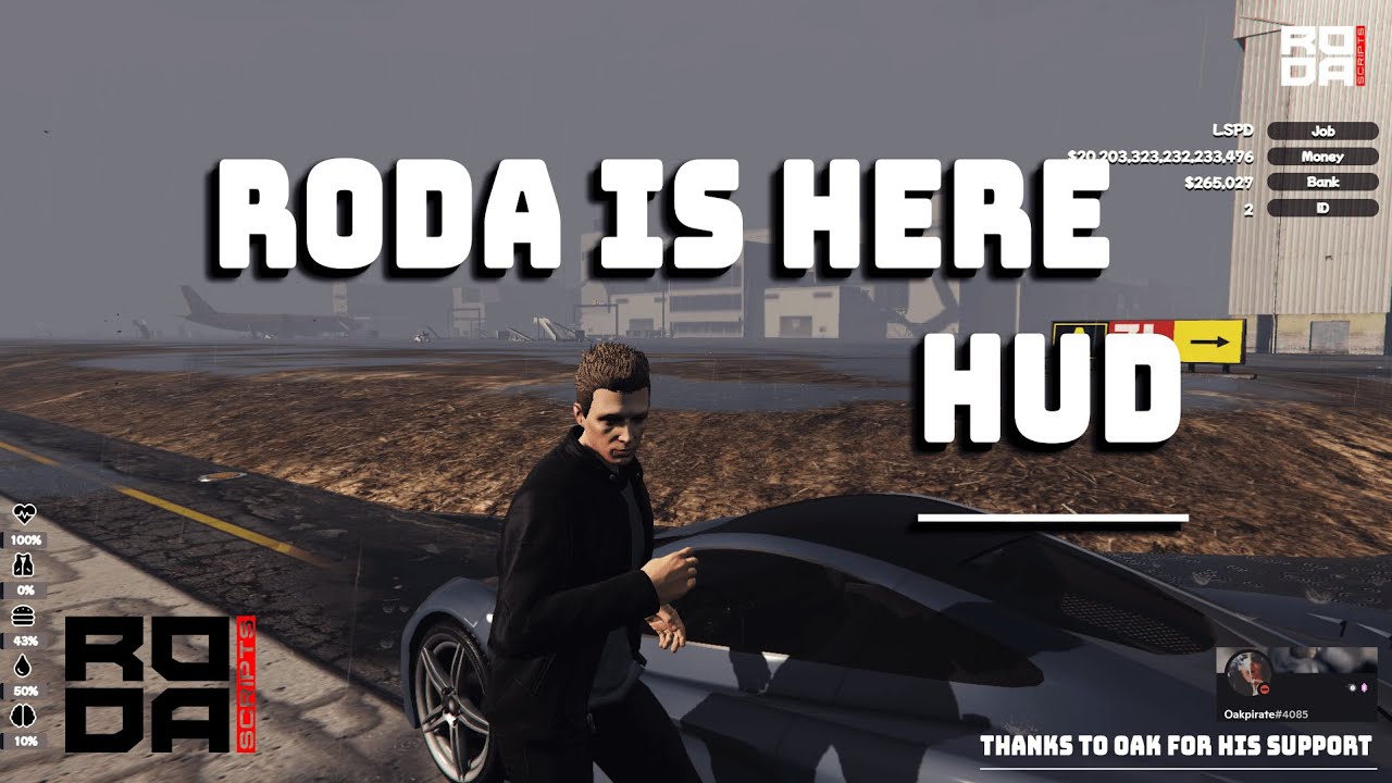 Roda Is Here Hud | ESX & QBCore | FREE